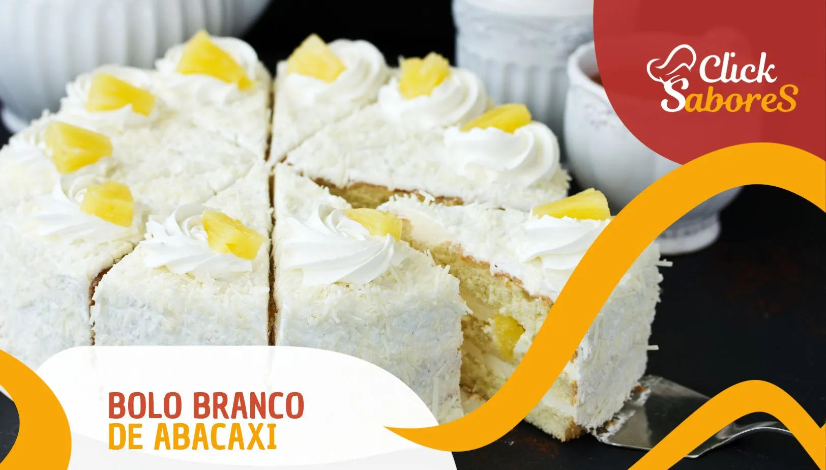 Receita de Bolo Branco de Abacaxi