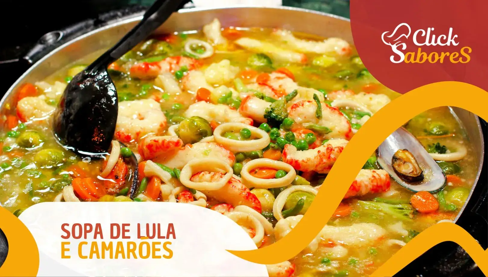 Receita de Sopa de Lula e Camarões