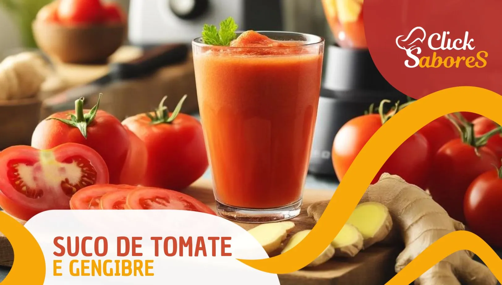 Receita de Suco de Tomate e Gengibre