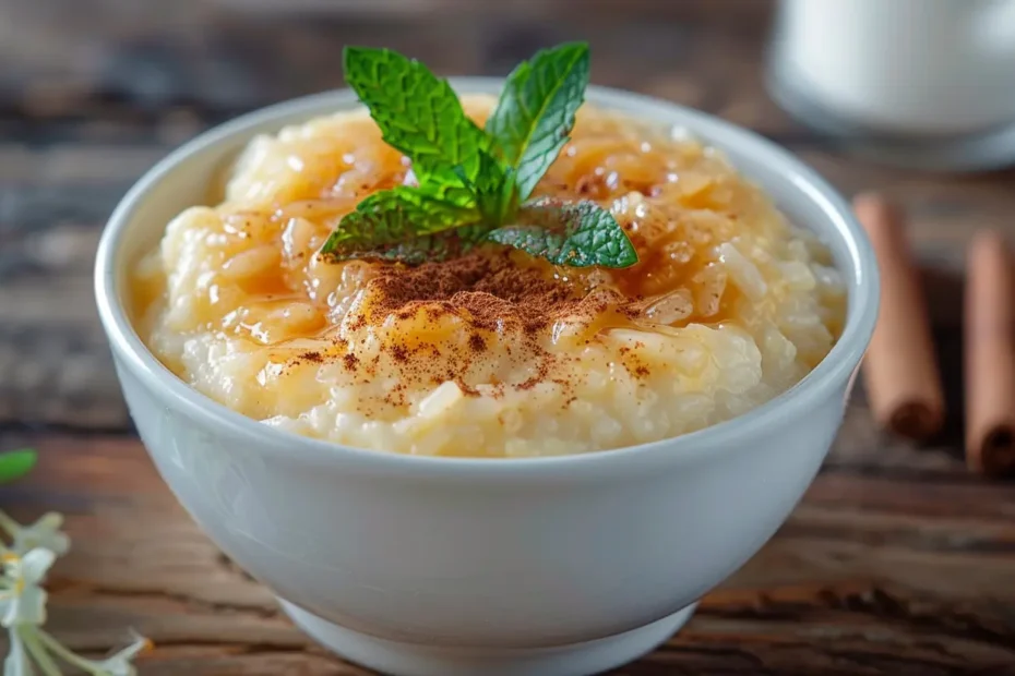 Receita de Arroz-Doce com Doce de Leite