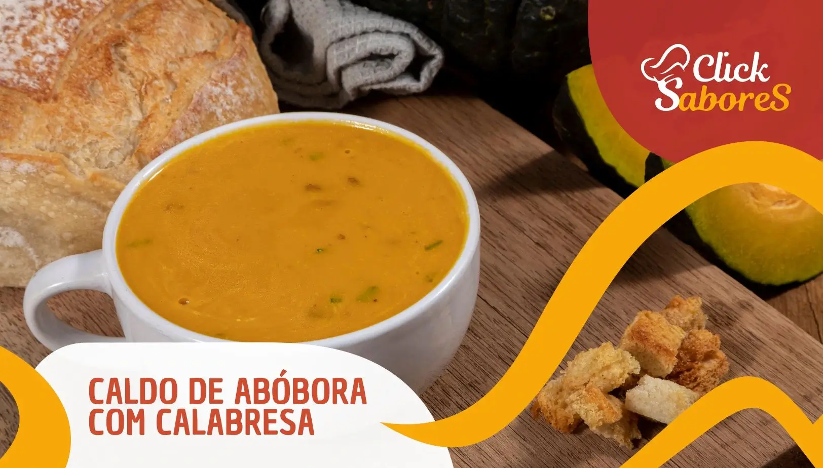 Caldo de Abóbora com Calabresa