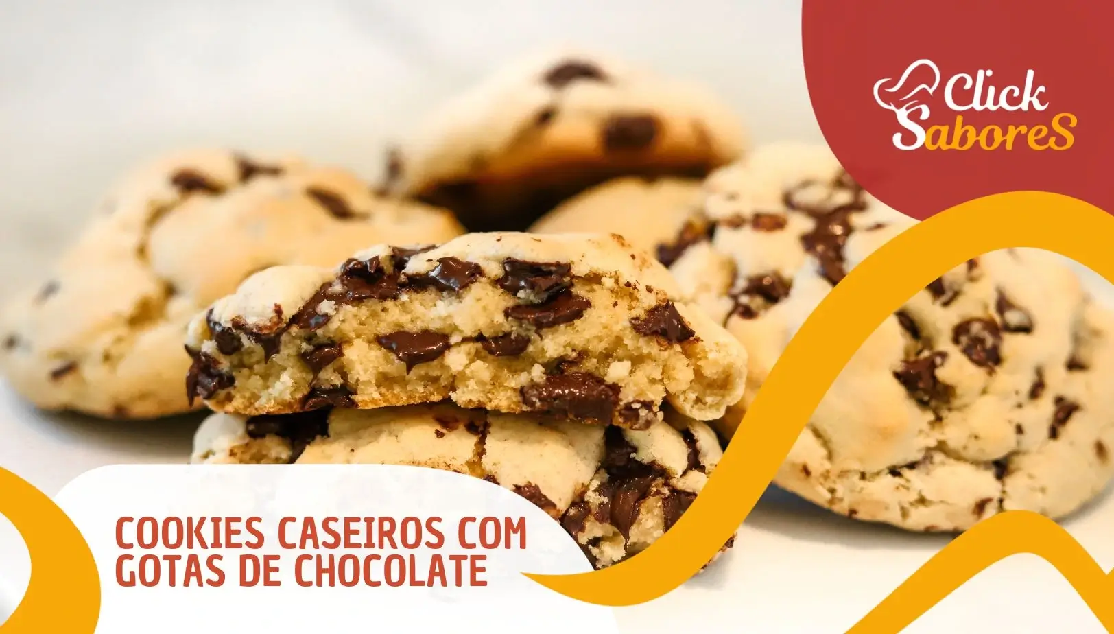 Cookies Caseiros com Gotas de Chocolate