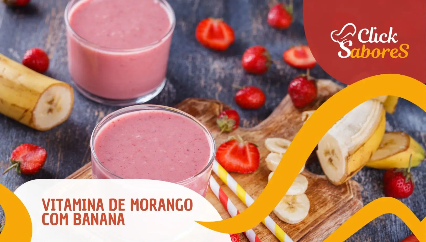 Vitamina de Morango com Banana