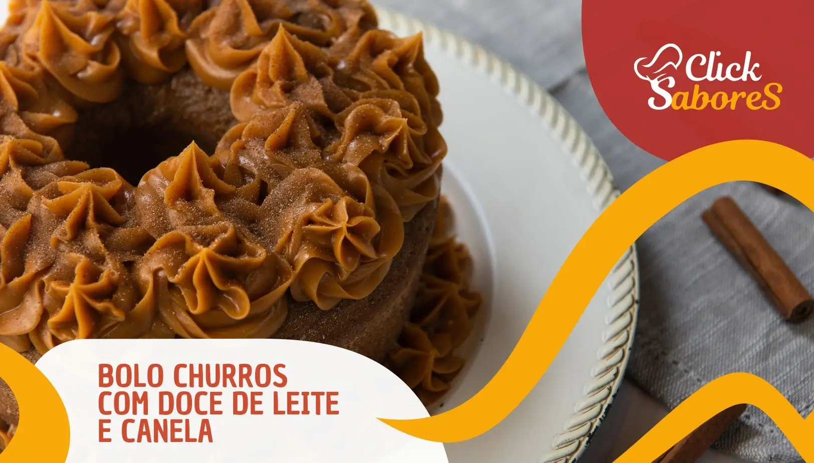 Bolo Churros com Doce de Leite e Canela