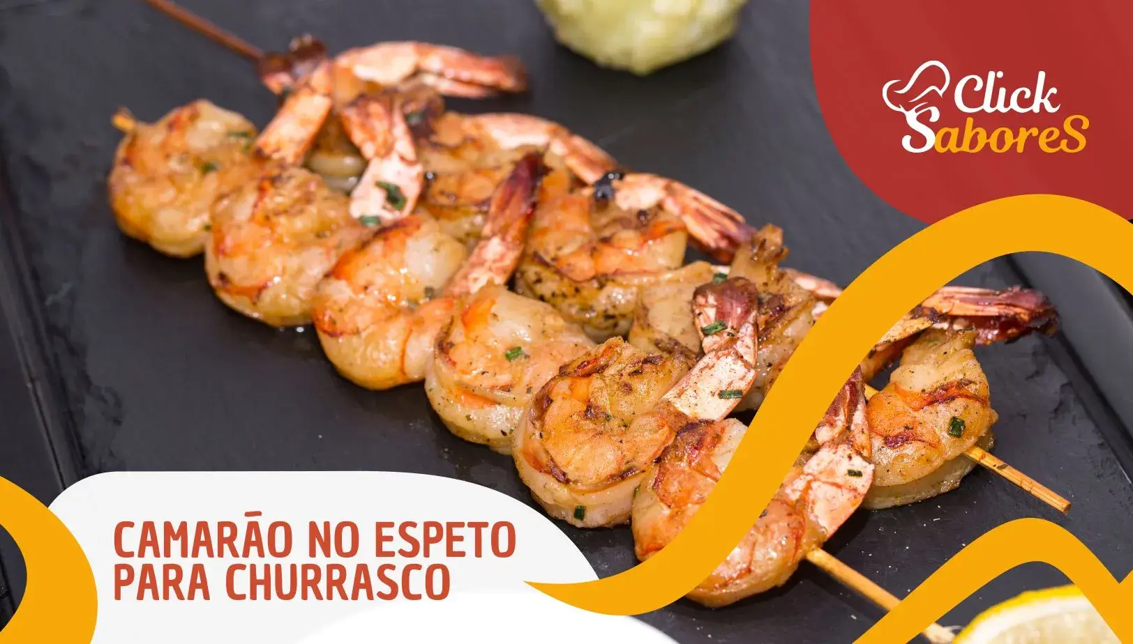 Camarão no Espeto para Churrasco