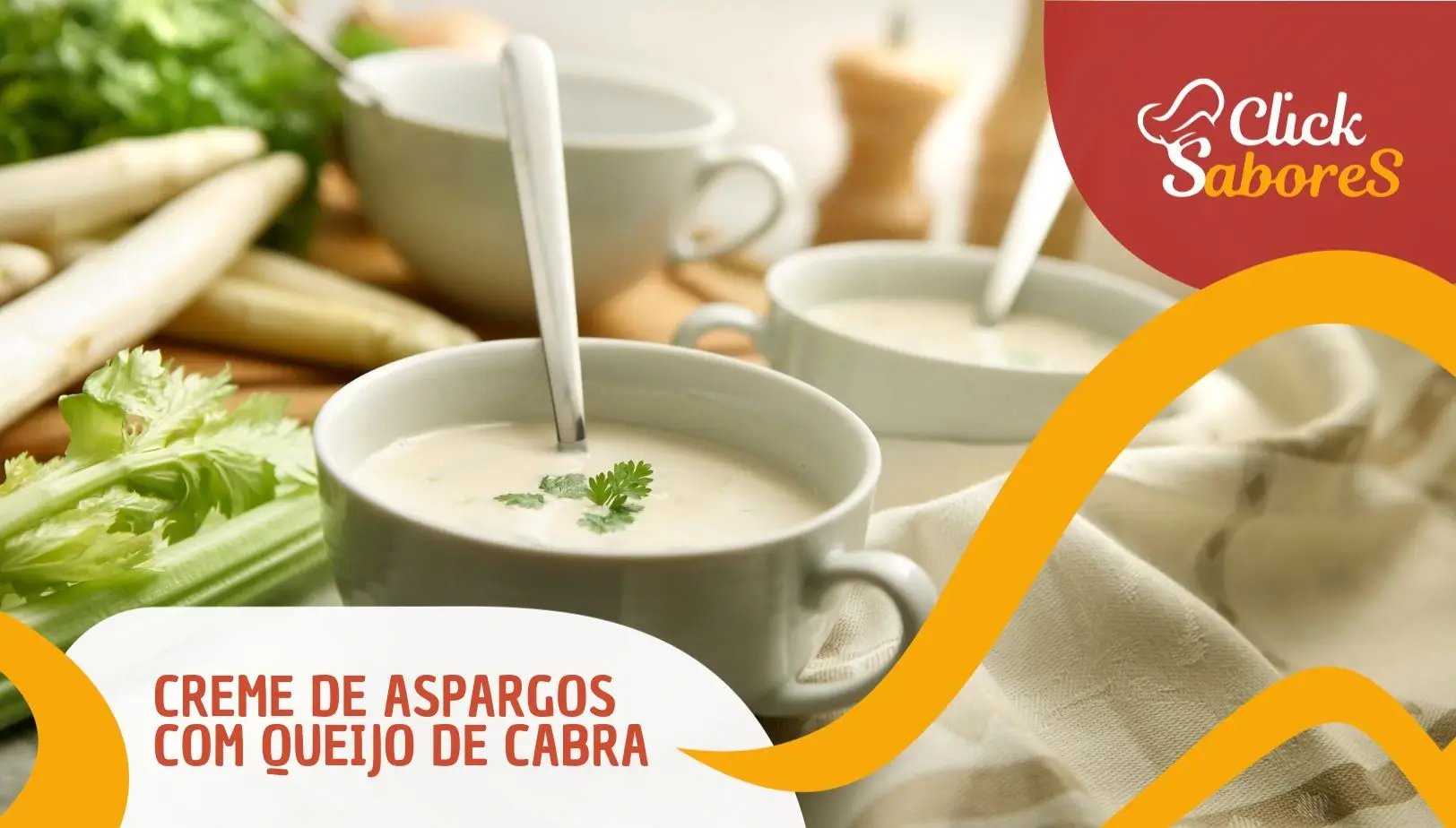 Creme de Aspargos com Queijo de Cabra