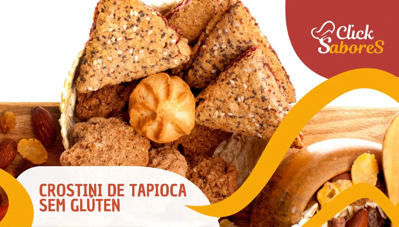 Crostini de Tapioca sem Glúten