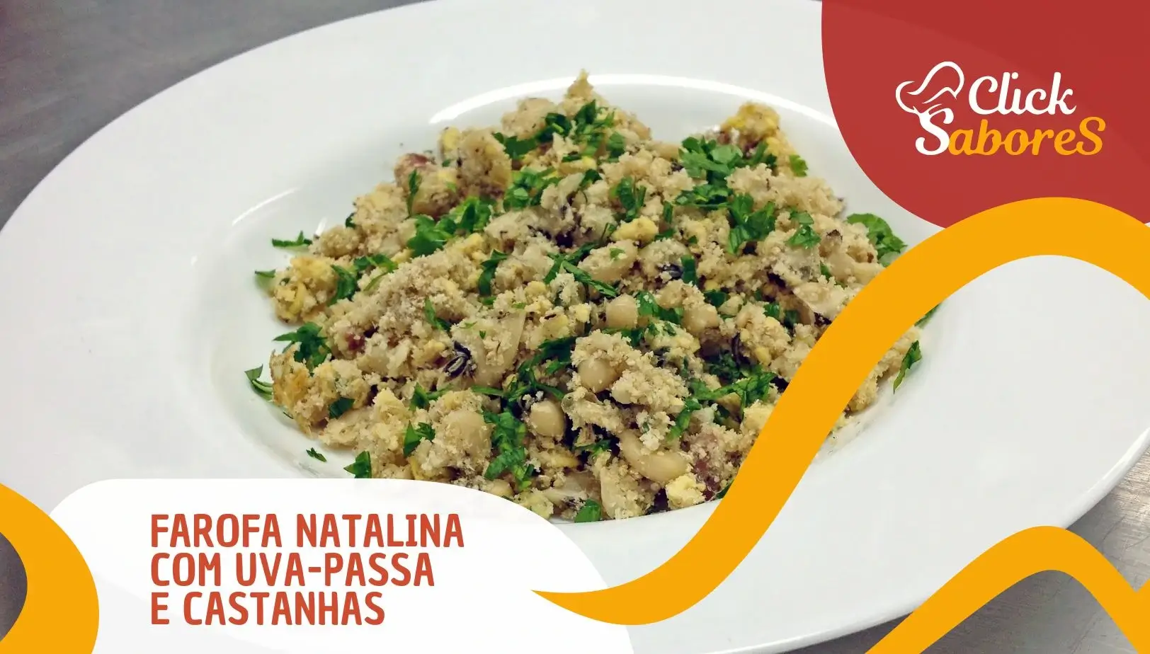 Farofa Natalina com Uva-Passa e Castanhas