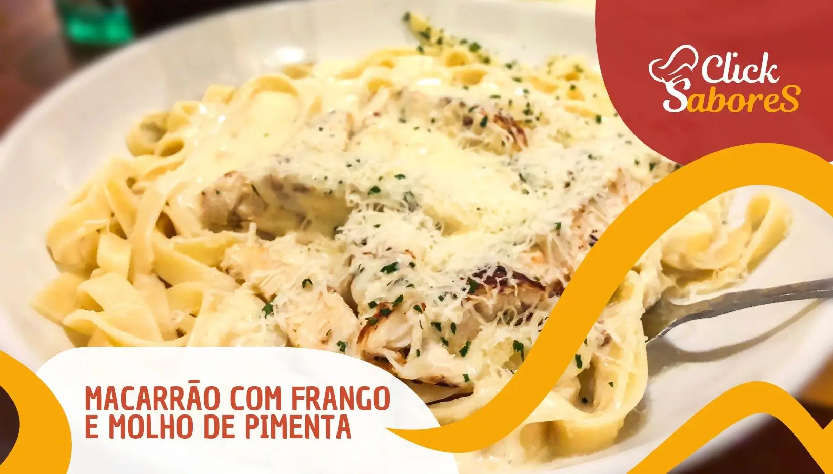 Macarrão com Frango e Molho de Pimenta