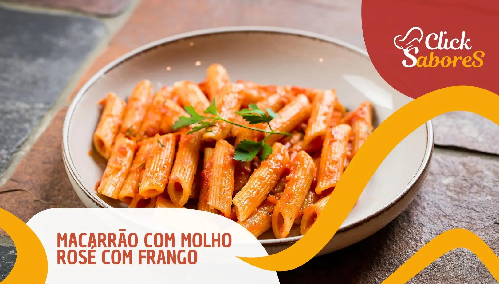 Macarrão com Molho Rosé com Frango