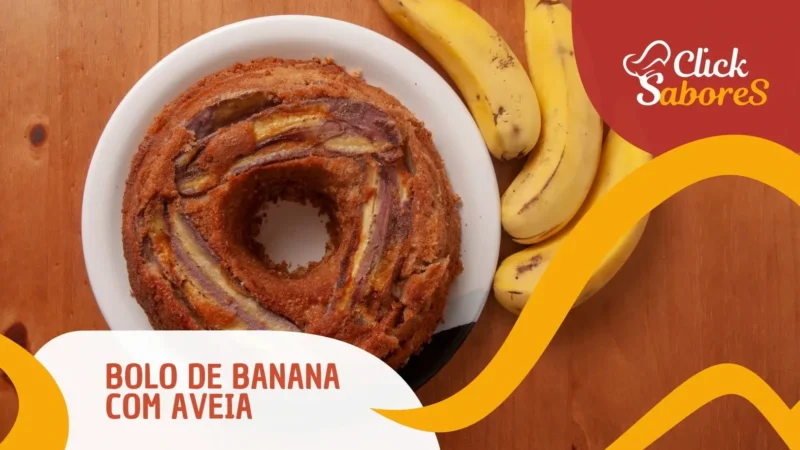 Bolo de Banana com Aveia