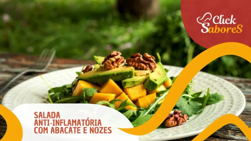 Salada Anti‑Inflamatória com Abacate e Nozes