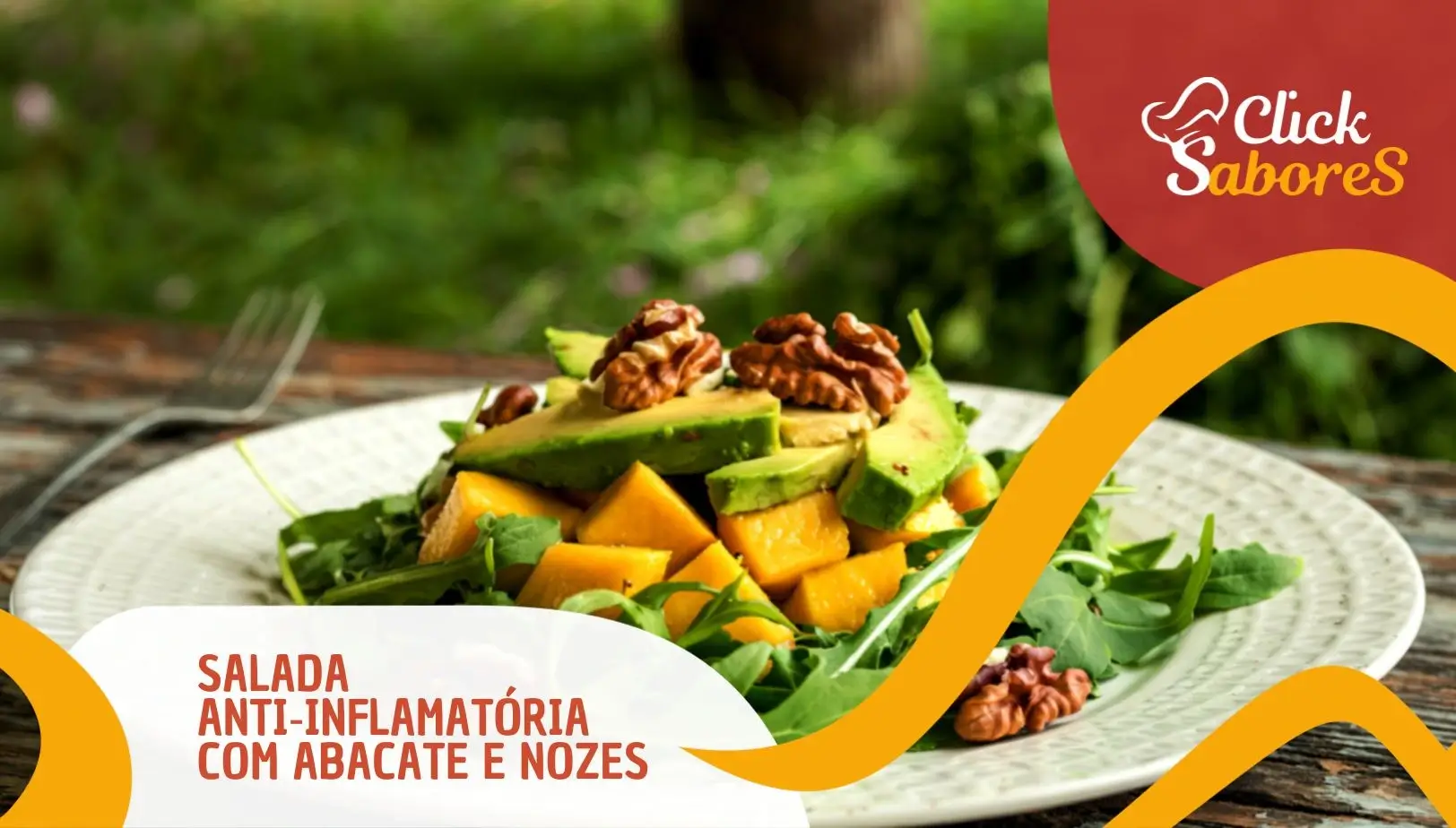 Salada Anti‑Inflamatória com Abacate e Nozes