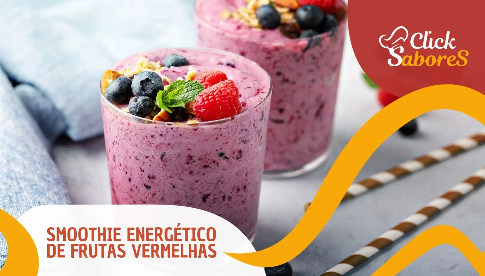Smoothie Energético de Frutas Vermelhas