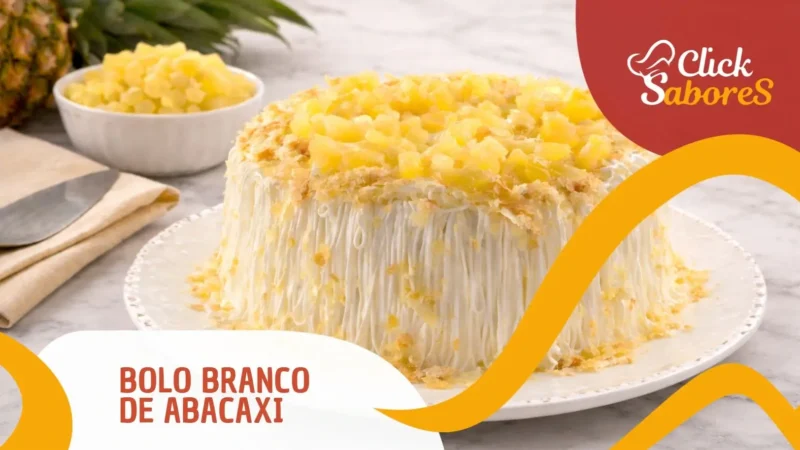 Bolo Branco de Abacaxi