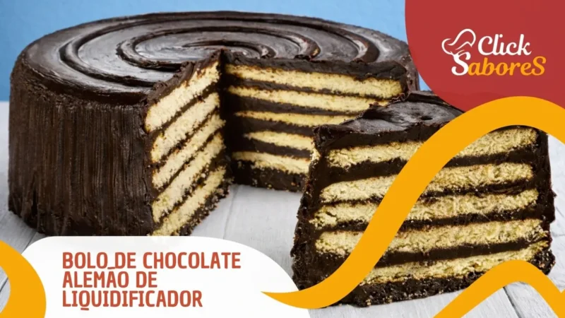 Bolo de Chocolate Alemão de Liquidificador