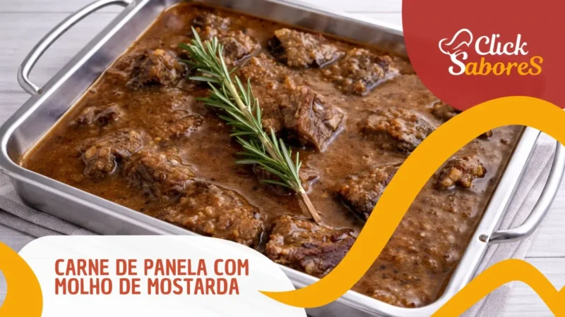 Carne de Panela com Molho de Mostarda