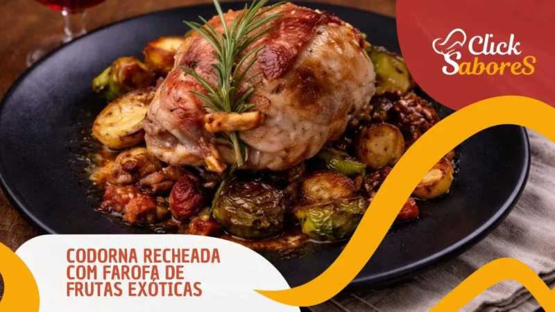 Codorna Recheada com Farofa de Frutas Exóticas