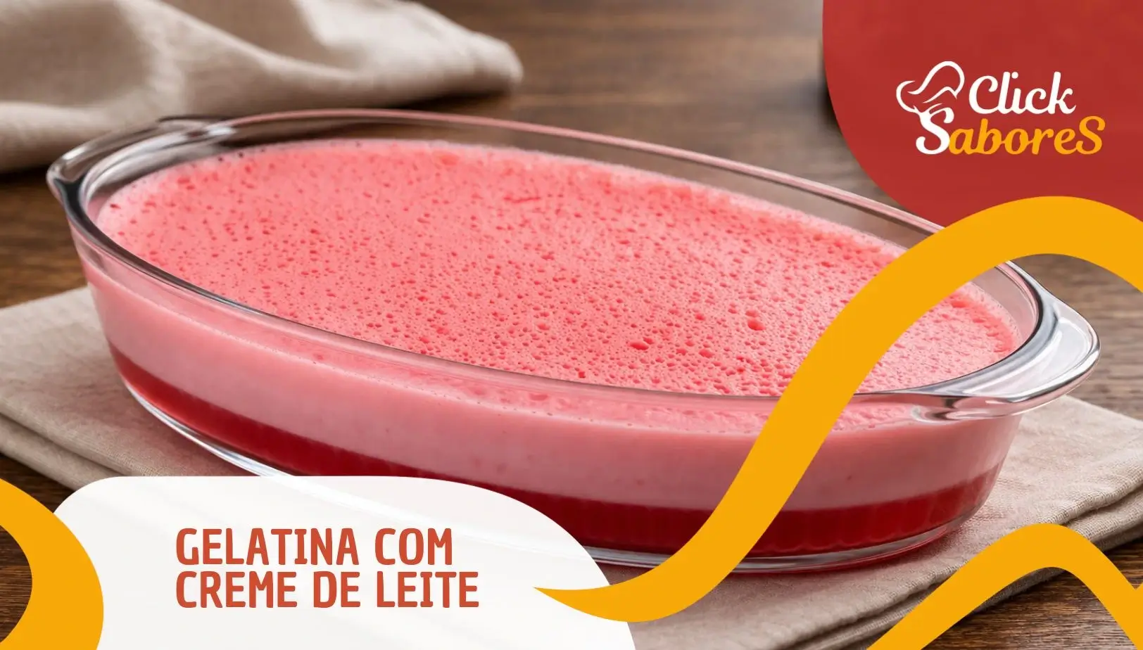 Gelatina com Creme de Leite