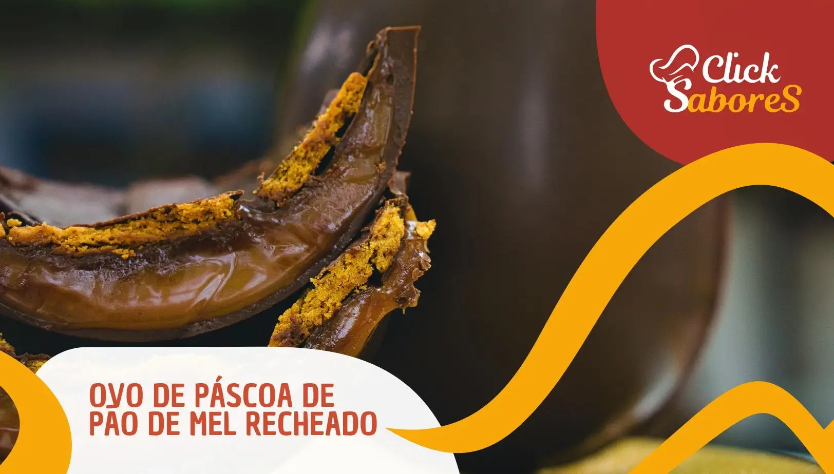 Ovo de Páscoa de Pão de Mel Recheado