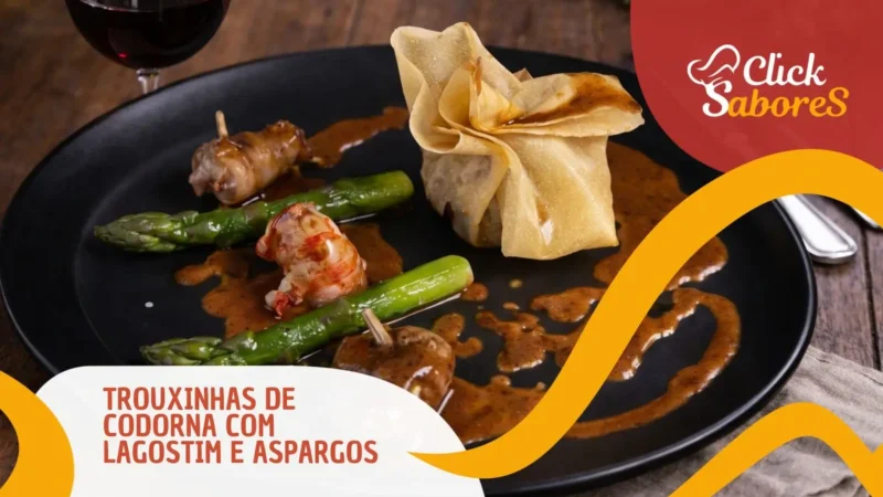 Trouxinhas de Codorna com Lagostim e Aspargos