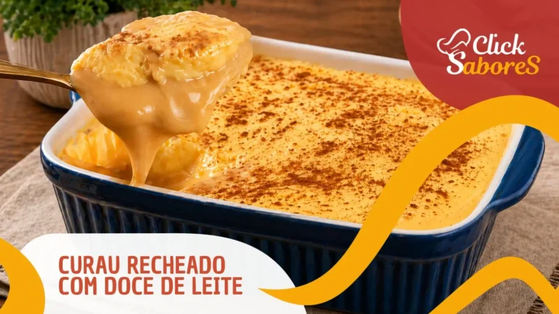 Curau Recheado com Doce de Leite