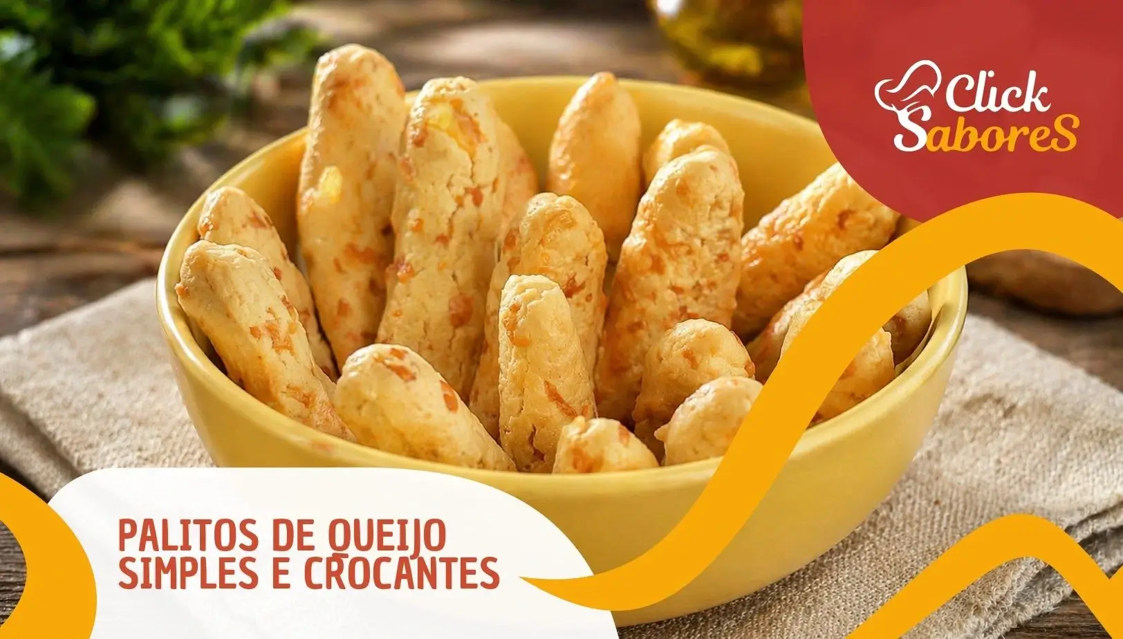 Palitos de Queijo Simples e Crocantes