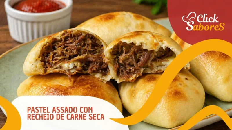 Pastel Assado com Recheio de Carne Seca