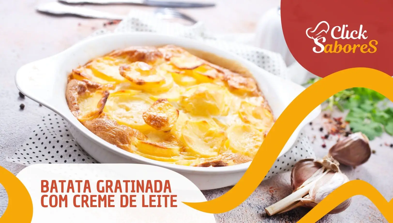 Batata Gratinada com Creme de Leite