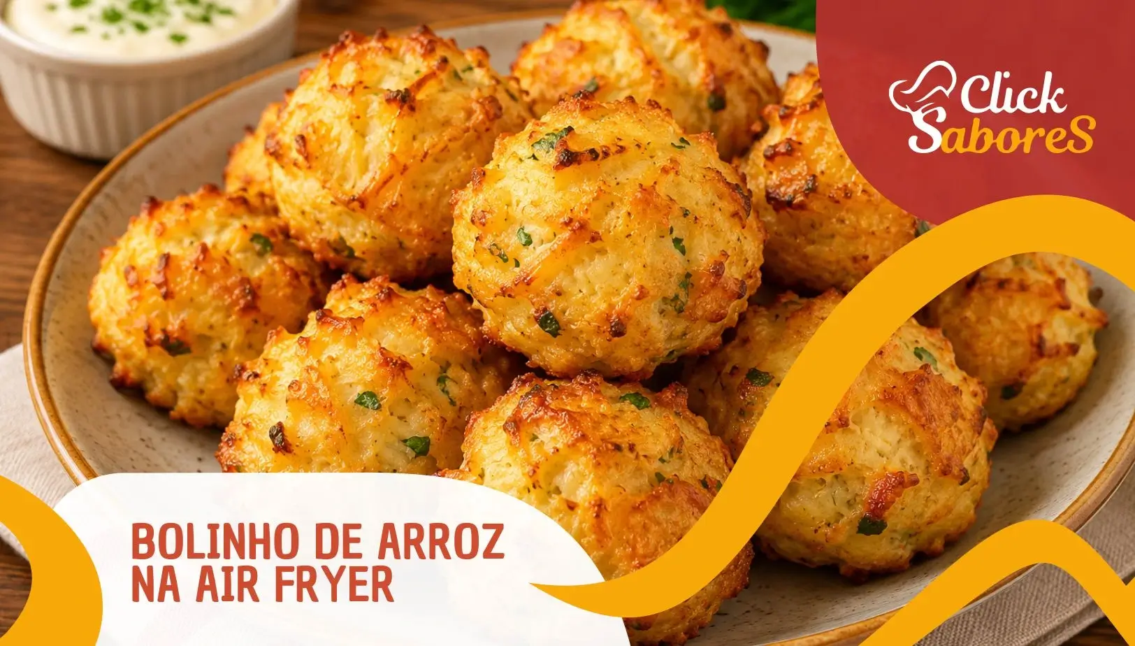 Bolinho de Arroz na Air Fryer