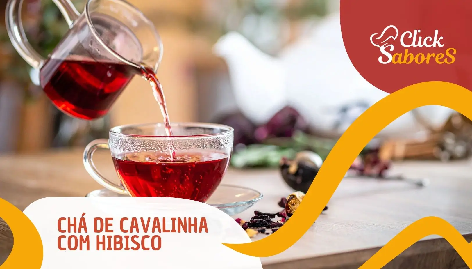 Chá de Cavalinha com Hibisco