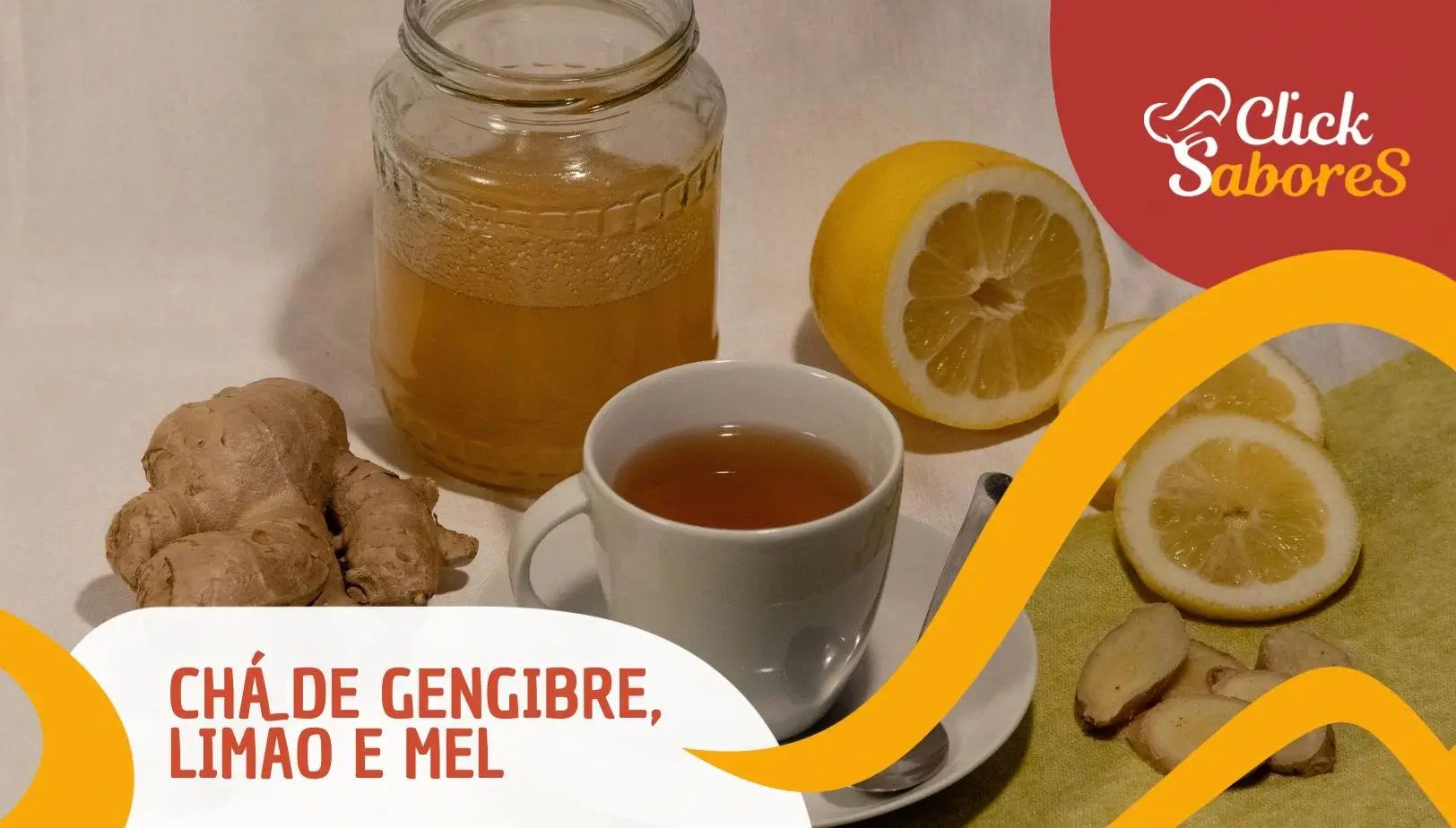 Chá de Gengibre, Limão e Mel