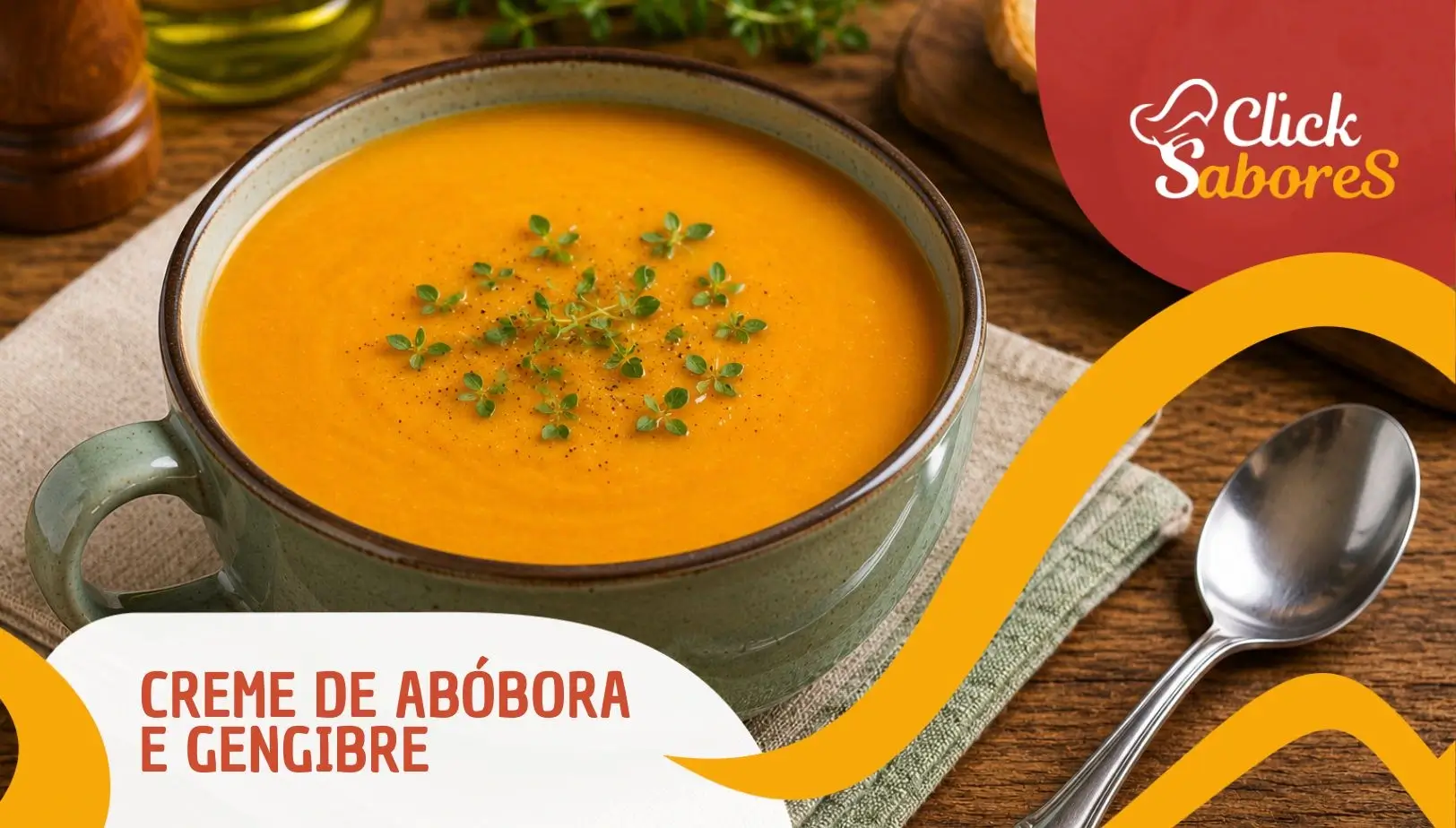 Creme de Abóbora e Gengibre