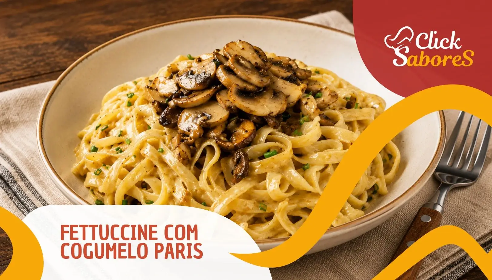 Fettuccine com Cogumelo Paris