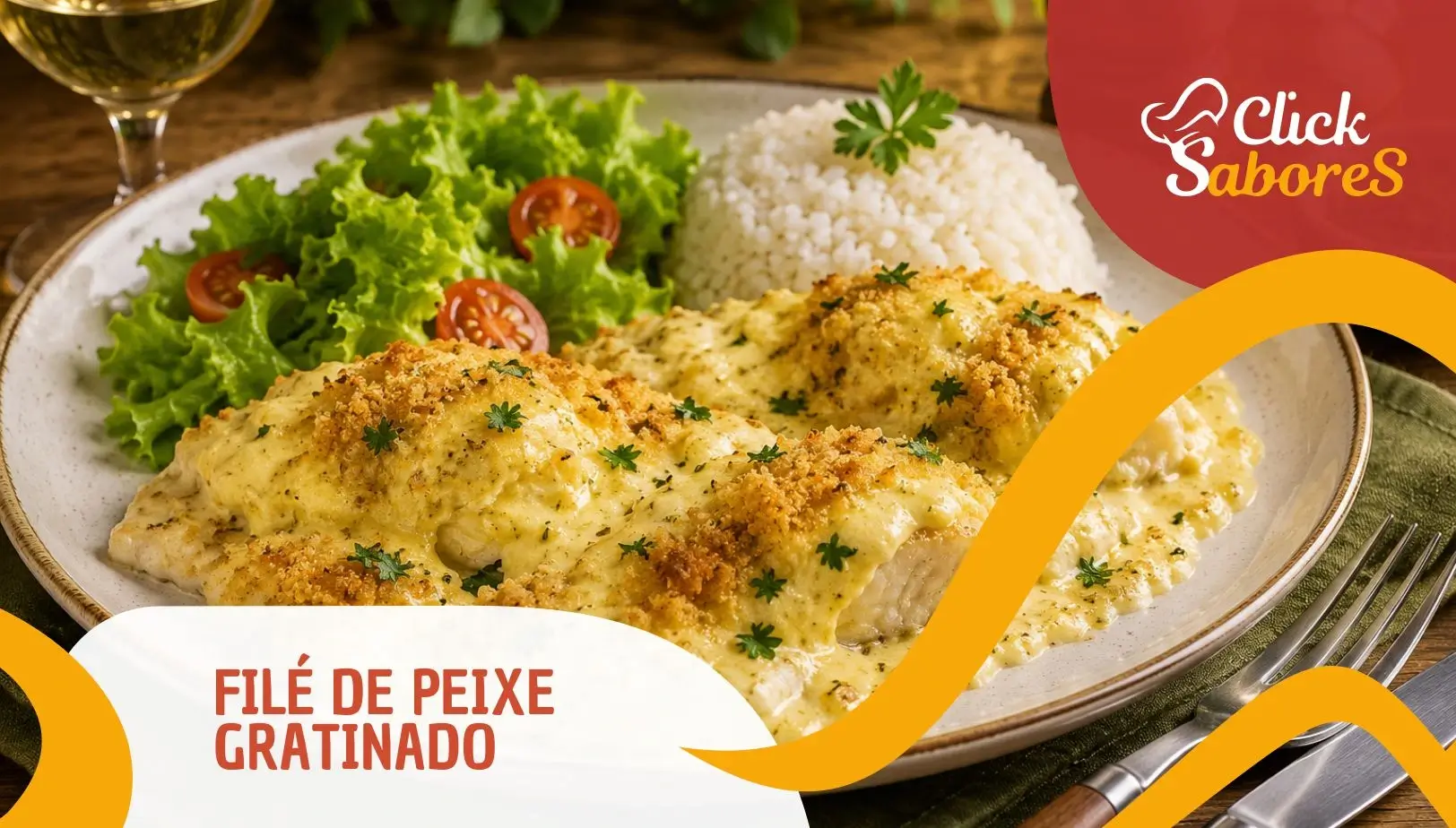 Filé de Peixe Gratinado