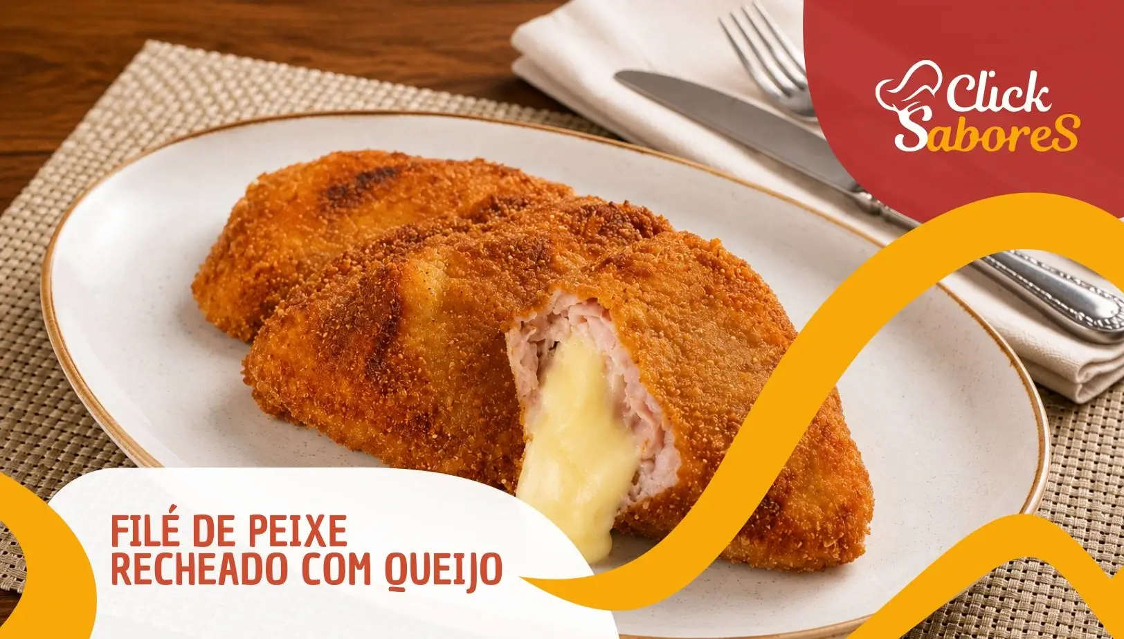 Filé de Peixe Recheado com Queijo