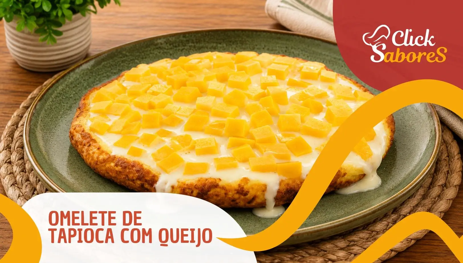 Omelete de Tapioca com Queijo
