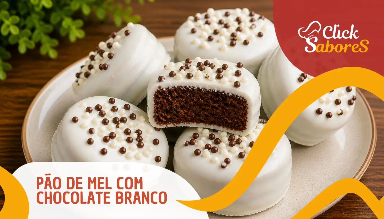 Pão de Mel com Chocolate Branco
