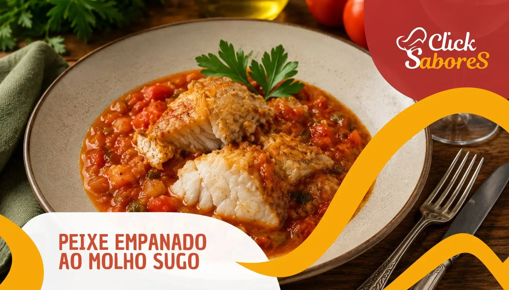 Peixe Empanado ao Molho Sugo