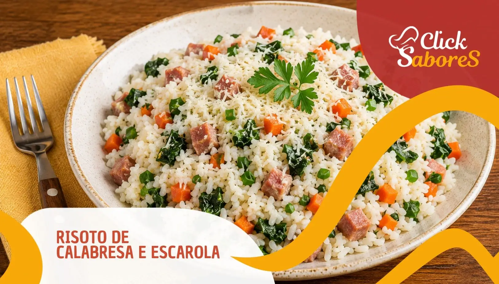 Risoto de Calabresa e Escarola