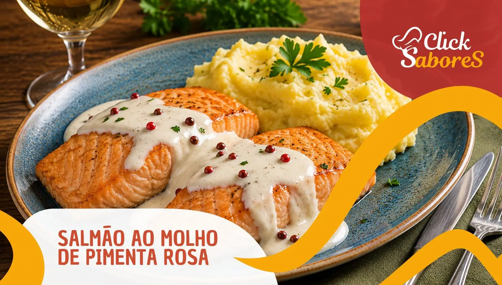 Salmão ao Molho de Pimenta Rosa