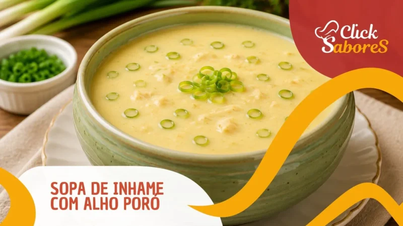 Sopa de Inhame com Alho Poró