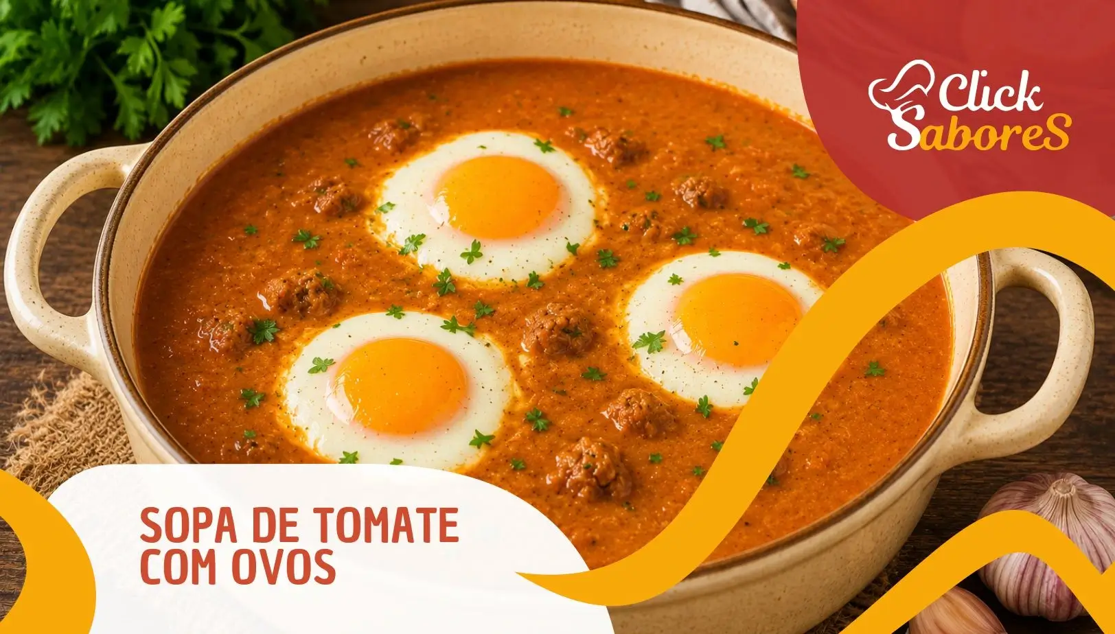 Sopa de Tomate com Ovos