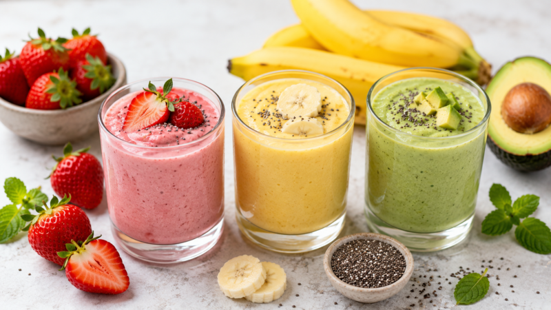 Vitaminas e Smoothies: Receitas Cremosas e Nutritivas para Qualquer Hora do Dia