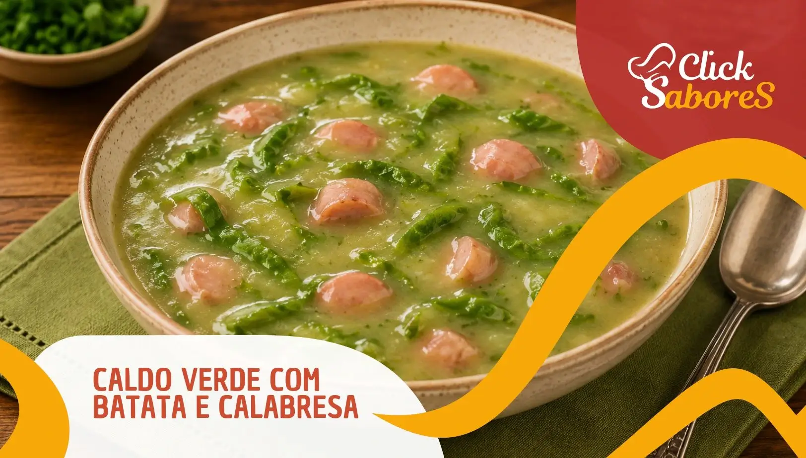 Caldo Verde com Batata e Calabresa
