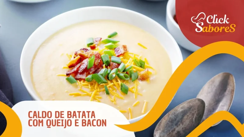 Caldo de Batata com Queijo e Bacon