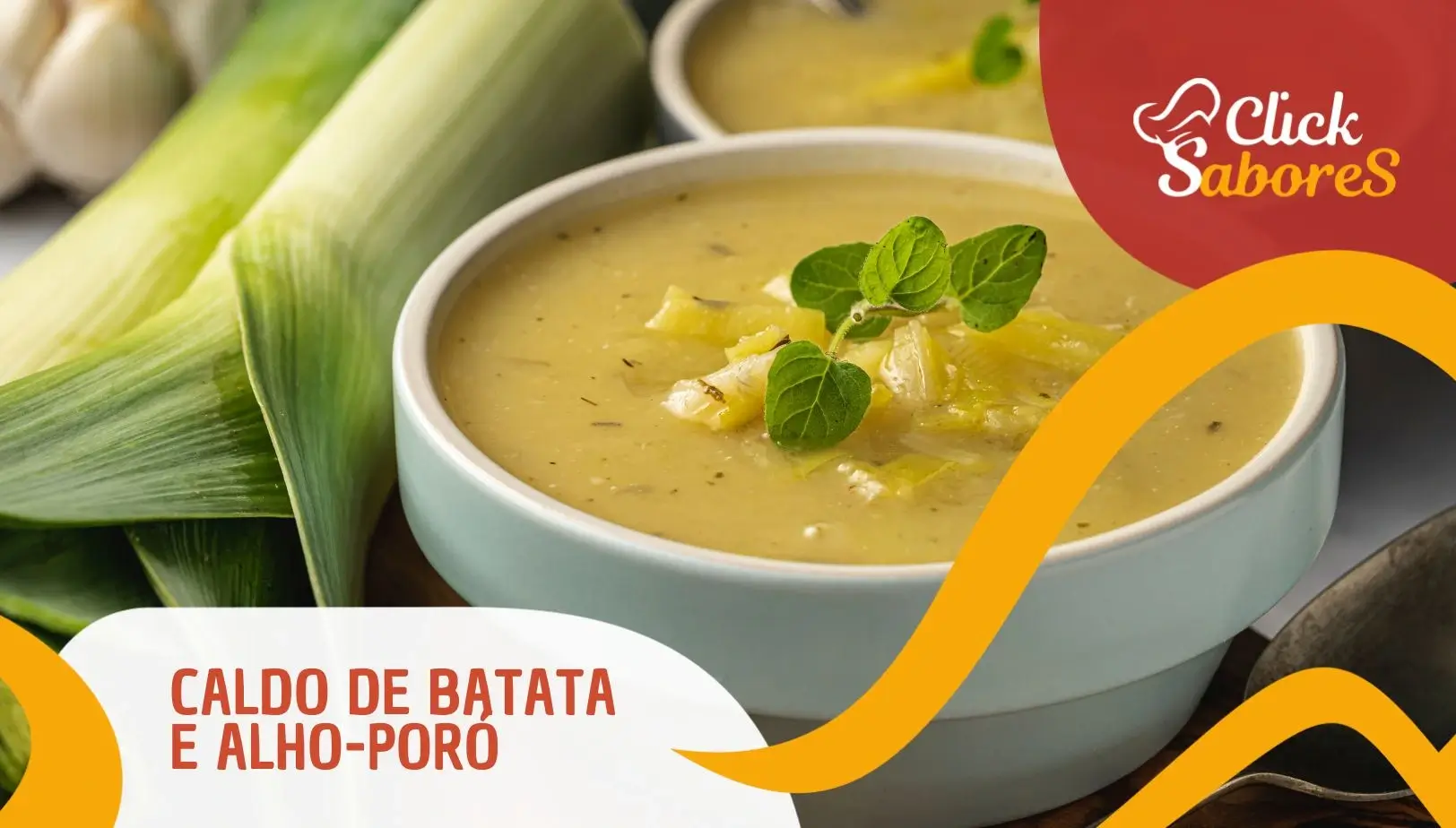 Caldo de Batata e Alho-Poró